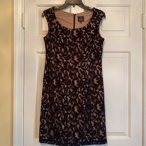 Adrianna Pappell Black Lace Cocktail Dress